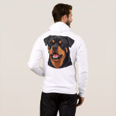 Pull À Capuche Portrait de tête de Rottweiler (Dos entier)