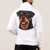 Pull À Capuche Portrait de tête de Rottweiler (Dos)