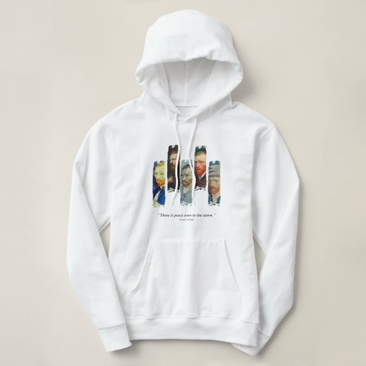 Pull À Capuche Portrait et citation de Vincent Van Gogh (Design devant)