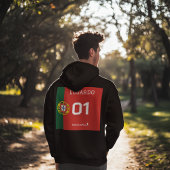 Pull À Capuche Portugal Soccer Fan Jersey - Custom Name & Number 
