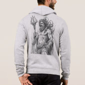 Pull À Capuche Poseidon Minimalist Line Art Hoodie (Dos)