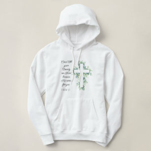 Pull À Capuche Posez toute votre angoisse sur Lui Eucalyptus Cros