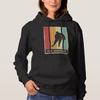 Pull À Capuche Poster vintage Sport de hockey sur glace