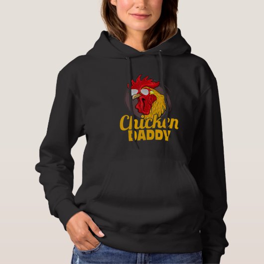 Pull À Capuche Poulet papa élevant le coq Hen père (Devant)