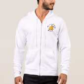Pull À Capuche Poulet rôti de dessin animé drôle qui tombe (Devant)