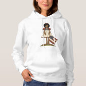 Pull À Capuche Poupée de cerf patriotique fille Americana Folk (Devant)