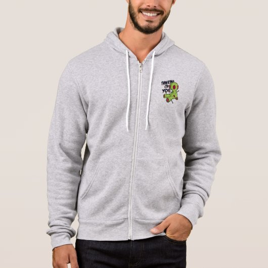 Pull À Capuche Poupée vaudou Penser à vous (Devant)