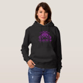 Pull À Capuche Pour mon oncle je porte du violet Ruban de sensibi (Devant entier)