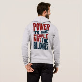 Pull À Capuche Pouvoir au peuple, pas aux riches - Slogan de la p (Dos entier)