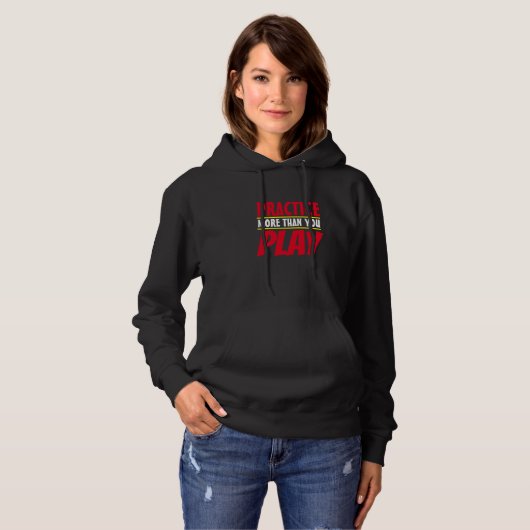 Pull À Capuche Pratique Plus | Motivation Phrase Rouge Typographi (Devant entier)