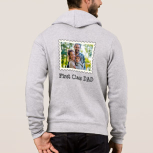Pull À Capuche PREMIÈRE CLASSE DAD Best Papa photo horizontale pe