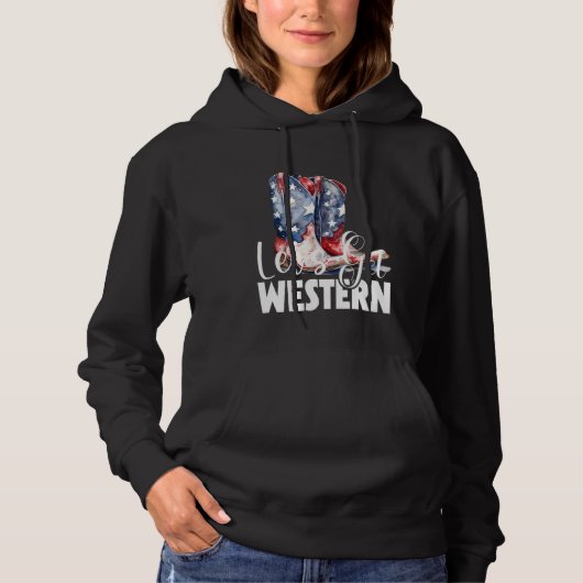 Pull À Capuche Prenons le western American Cowboy (Devant)