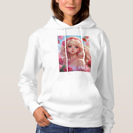 Pull À Capuche princesse des fleurs (Devant)