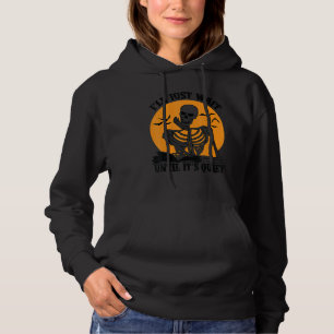 Pull À Capuche Prof de Halloween, j'attendrai simplement que ça s