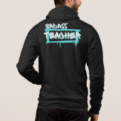 Pull À Capuche Professeur de Badass, Cadeaux pour enseignants (Dos)