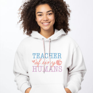 Pull À Capuche Professeur de Chemise minuscule Humains, Enseignan