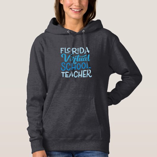 Pull À Capuche Professeur de Florida Virtual School Gris Charbon (Devant)