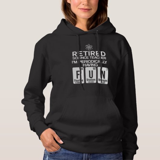 Pull À Capuche Professeur de sciences à la retraite Plaisir école (Devant)