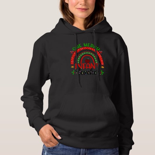 Pull À Capuche Professeur Noël Arc-en-ciel Un Enseignant de mater (Devant)