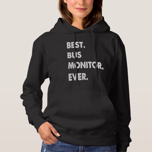 Pull À Capuche Profession de surveillante de bus Meilleure survei (Devant)