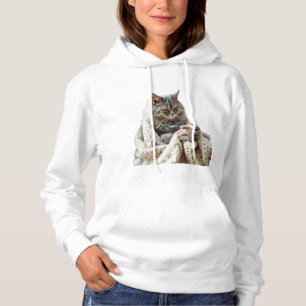 Pull À Capuche Profitez du thé d'hiver de chat