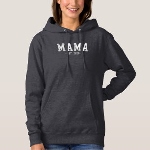 Pull À Capuche Promue Maman 2026 Grossesse Florale Nouvelle Maman