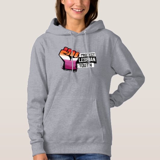 Pull À Capuche Protéger les jeunes lesbiennes (Devant)