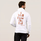Pull À Capuche Psaumes 23:4 Citation Verse Bible Mens Full-Zip (Dos entier)