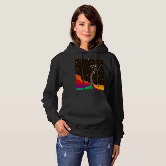 Pull À Capuche Psychedelic Universe Colour Rainbow Space Abstract (Devant entier)