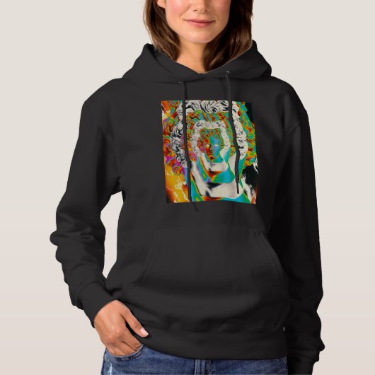 Pull À Capuche Psychédélique Trippy Champagne Acid Trip Psytrance (Devant)