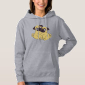 Pull À Capuche Pug hug (Devant)