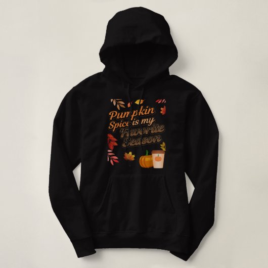 Pull À Capuche Pumpkin spice King Coffee Lover halloween & Thanks (Design devant)