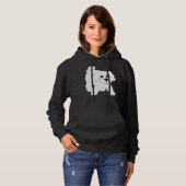 Pull À Capuche Puppy rose simple caniche blanc (Devant entier)