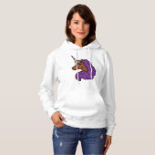 Pull À Capuche Purple Afro Unicorn (Devant entier)
