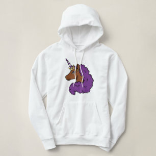 Pull À Capuche Purple Afro Unicorn
