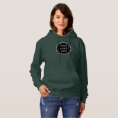 Pull À Capuche QR Code Business Logo Professionnel Vert Moderne (Devant entier)