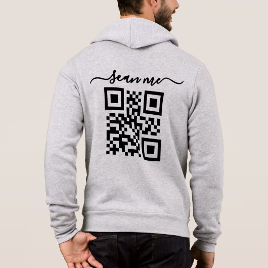 Pull À Capuche QR code me scanner (Dos)
