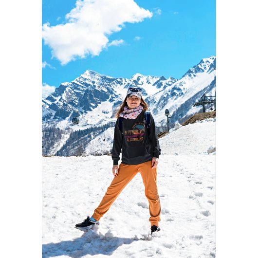 Pull À Capuche Quand l'enfer se fige, je skie là aussi