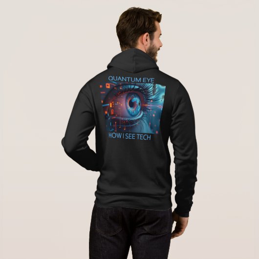 Pull À Capuche Quantum Eye tech men Bella black hoodie (Dos entier)