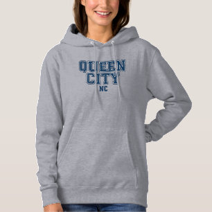 Pull À Capuche Queen City NC Varsity Style Design - Charlotte