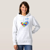 Pull À Capuche Quel grand cadeau pour une connaissance autiste co (Devant entier)