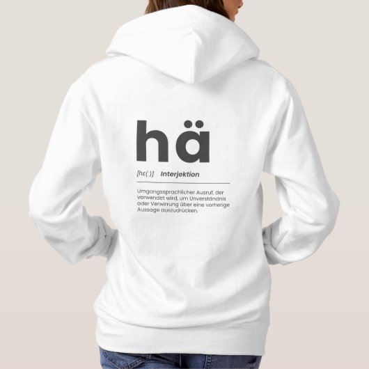 Pull À Capuche Quoi ? Drôle de formule et définition de l'humour  (Dos)