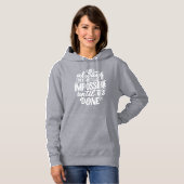 Pull À Capuche Quotidien Motivation phrase l mignon texte gris bl (Devant entier)