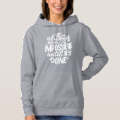 Pull À Capuche Quotidien Motivation phrase l mignon texte gris bl (Devant)