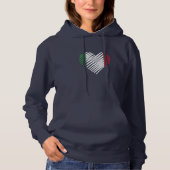 Pull À Capuche Racines d'Italien de chemise de l'Italie de coeur (Devant)