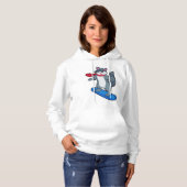 Pull À Capuche Racon en Snowboard avec Snowboard & Scarf (Devant entier)
