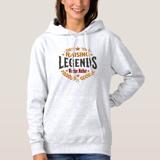Pull À Capuche Raising Legends – Warrior Mother Design (Devant)