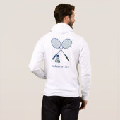 Pull À Capuche Raquettes de Badminton Volant Personnalisé (Dos entier)