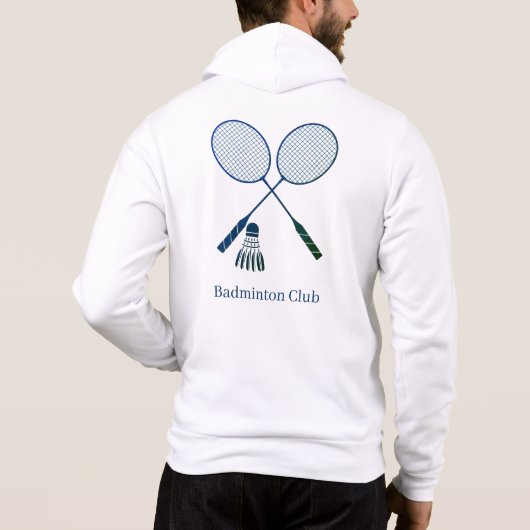 Pull À Capuche Raquettes de Badminton Volant Personnalisé (Dos)