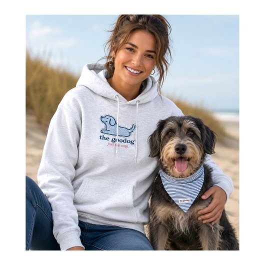 Pull À Capuche Rayure Bleue et Blanche Seersucker Silhouette de C